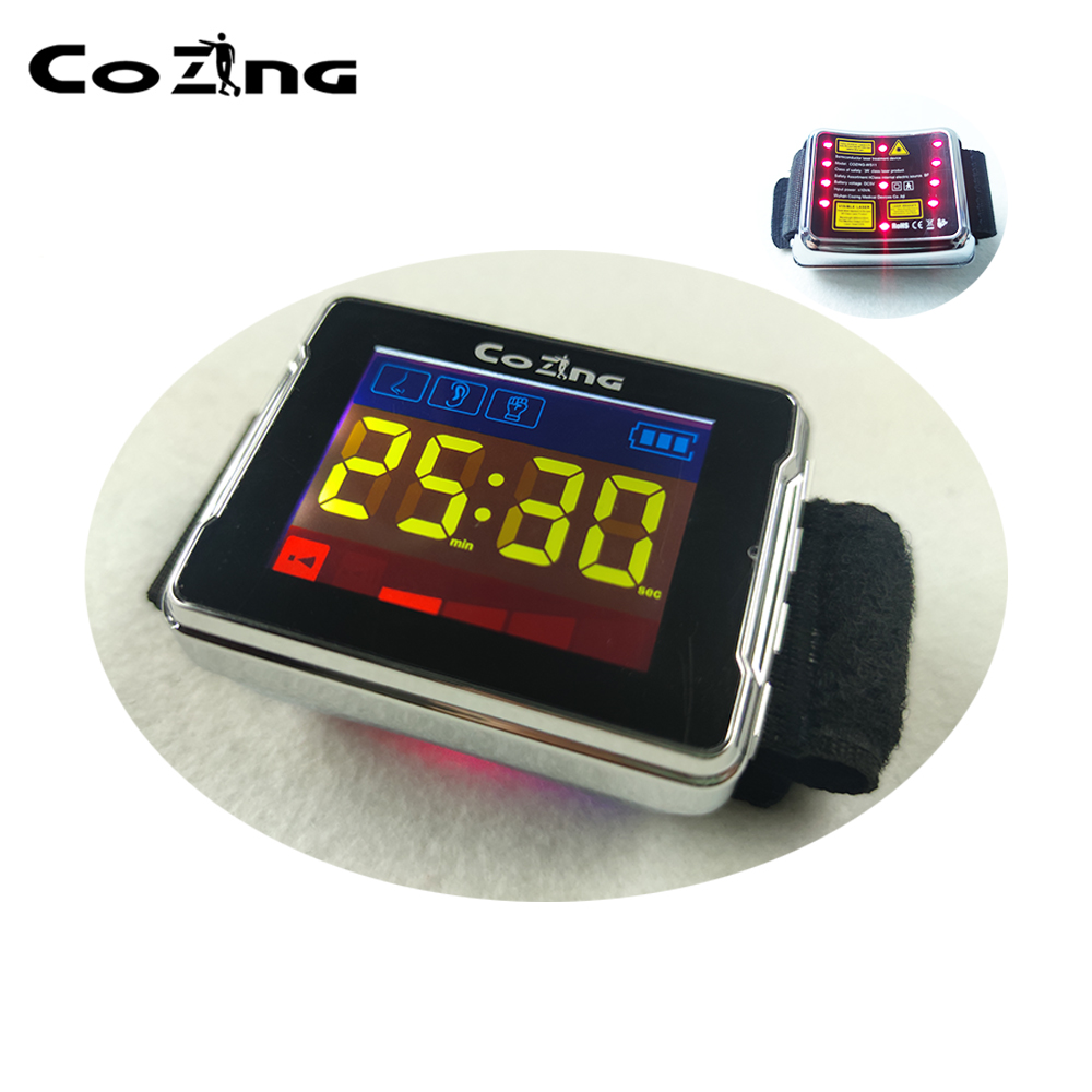 Multifunctional 650nm Red Light Therapy Wrist Watch Laser Pain Relief Physiother Treatment of high blood pressure, rhinitis, otitis media